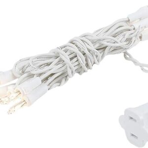 Novelty Lights 10 Light Clear Christmas Craft Mini Light Set, White Wire, 4' Long