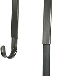 Haute Decor Adapt Adjustable Wreath Hanger (Brushed Nickel) — Over The Door Wreath Hanger — Year-Round Indoor or Outdoor Wreath Hook — Holds up to 20lbs