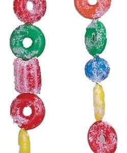 Kurt Adler H1737 6-Foot Plastic Glittered Life Saver, Ball, and Candy Garland for Christmas