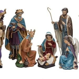 Kurt Adler Resin Nativity Figurine Set, 9-Inch, Set of 8
