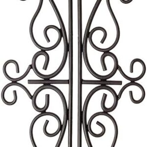 Colonial Design | ADJUSTABLE Hook Length for Tall and Small Doors | PADDING to Prevent Damage like Scratch and Dents | Heavy Duty Cast Iron Metal Hangar - (Brown)