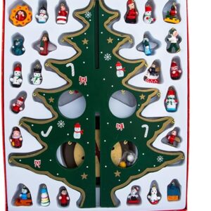 Kurt Adler Tree with Miniature Wooden Ornament, Multi Color