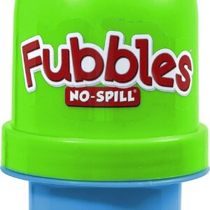 Fubbles Bubbles No-Spill Bubbles Tumbler | Bubble toy for babies toddlers and kids of all ages | Includes 4oz bubble Solution and bubble wand (tumbler colors may vary)