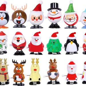 Max Fun 18pcs Christmas Stocking Stuffers Wind Up Toys Assortment for Christmas Party Favors Goody Bag Filler(Christmas)