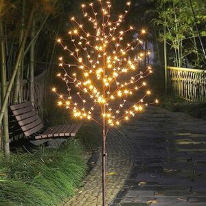 Lightshare 6.5FT 208 LED Cherry Blossom Tree, Lighted Artificial Tree for Decoration Inside and Outside, Home Patio Wedding Festival Christmas Decor